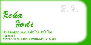 reka hodi business card